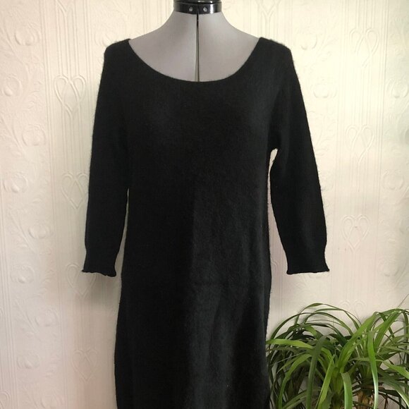 Vintage black 100% cashmere Juicy Couture mini dress - size Large - Picture 1 of 4